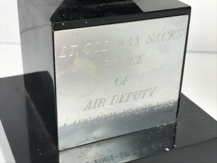 Mid-Century SHAPE Office Of Air Deputy Trophy Featuring Flags Of The World [Photo 9]