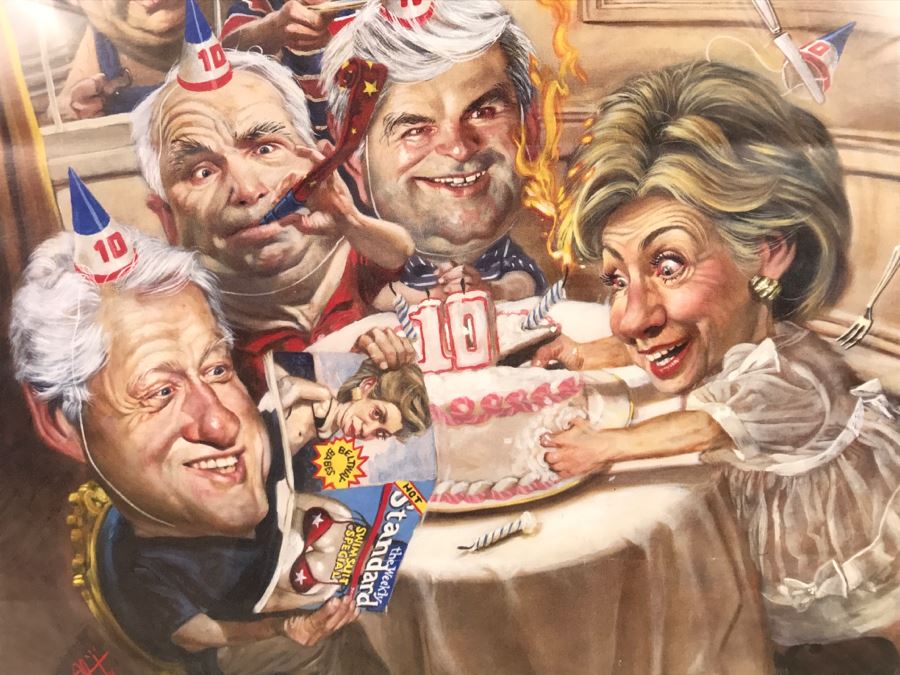 Presidential Parody Poster For Gala Weekly Standard 10th Anniversary Issue Sept. 19 2005 Hand Signed By Artist [Photo 13]