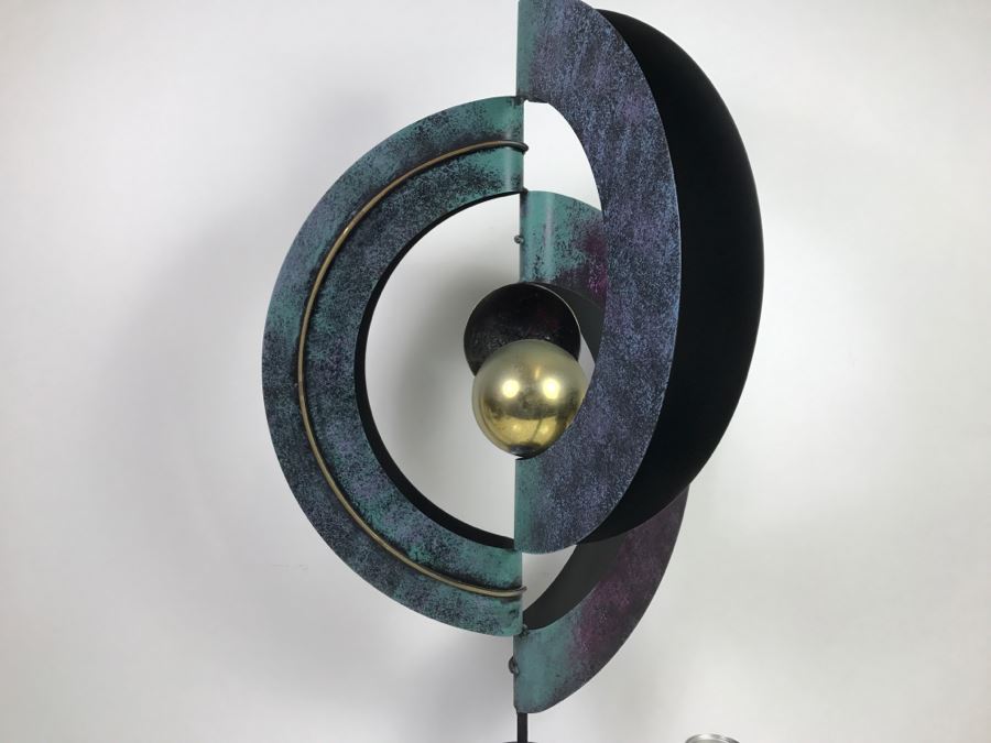 Large Metal Sculpture Signed Signature Illegible See Photos 30'H [Photo 4]