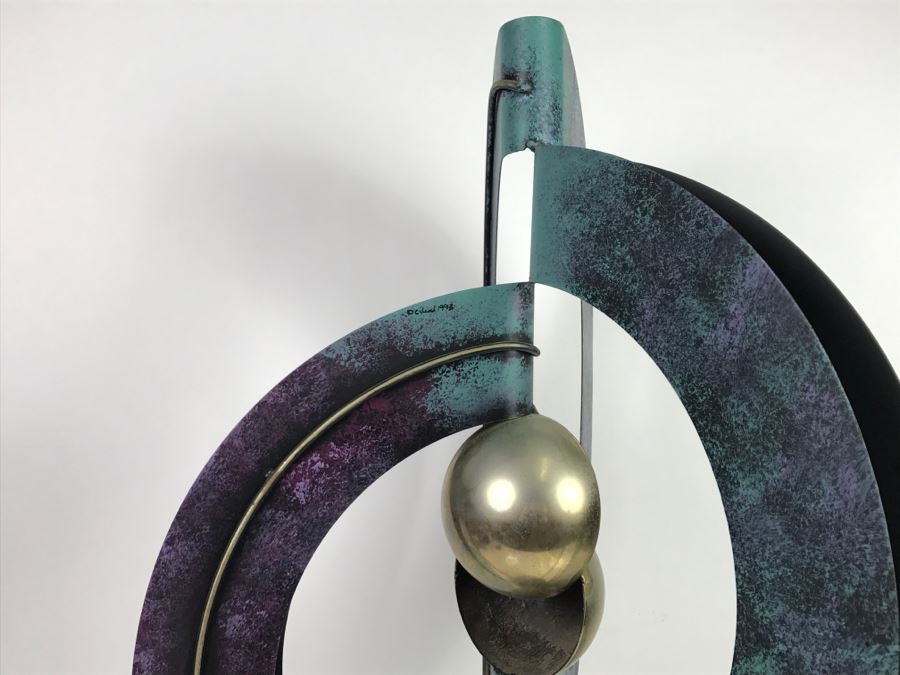 Large Metal Sculpture Signed Signature Illegible See Photos 30'H [Photo 18]