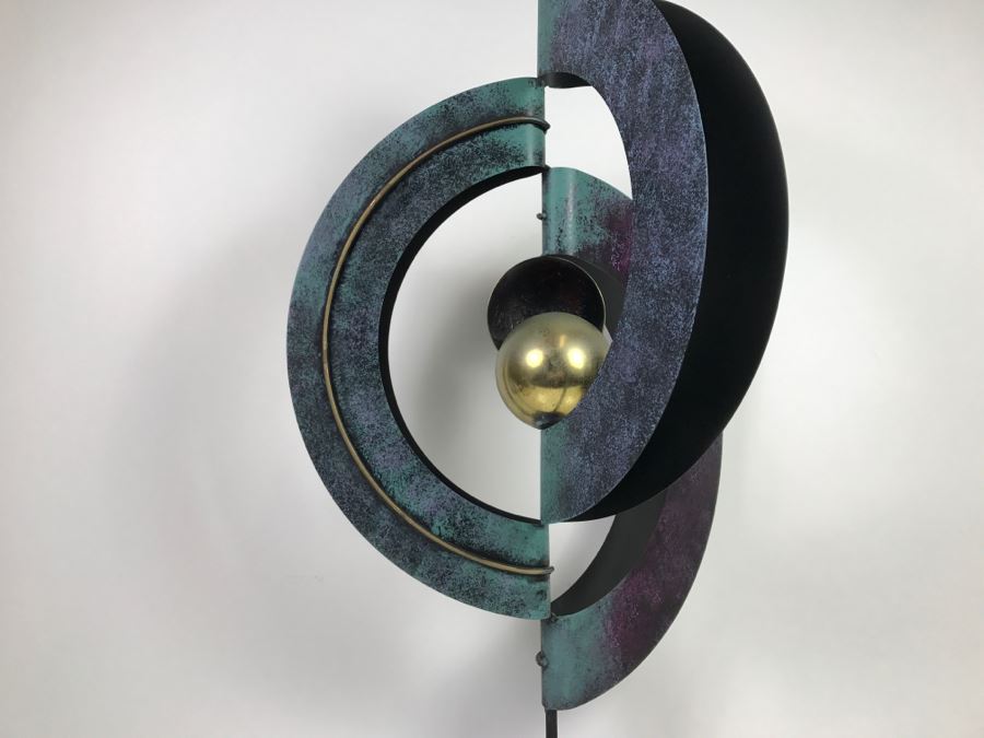 Large Metal Sculpture Signed Signature Illegible See Photos 30'H [Photo 5]