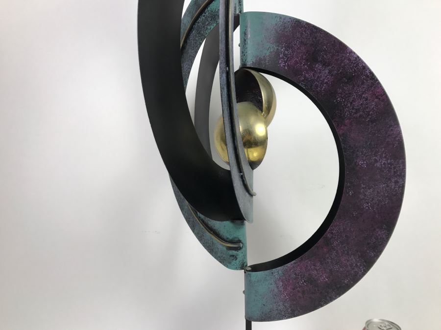 Large Metal Sculpture Signed Signature Illegible See Photos 30'H [Photo 11]