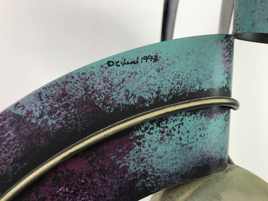 Large Metal Sculpture Signed Signature Illegible See Photos 30'H [Photo 16]