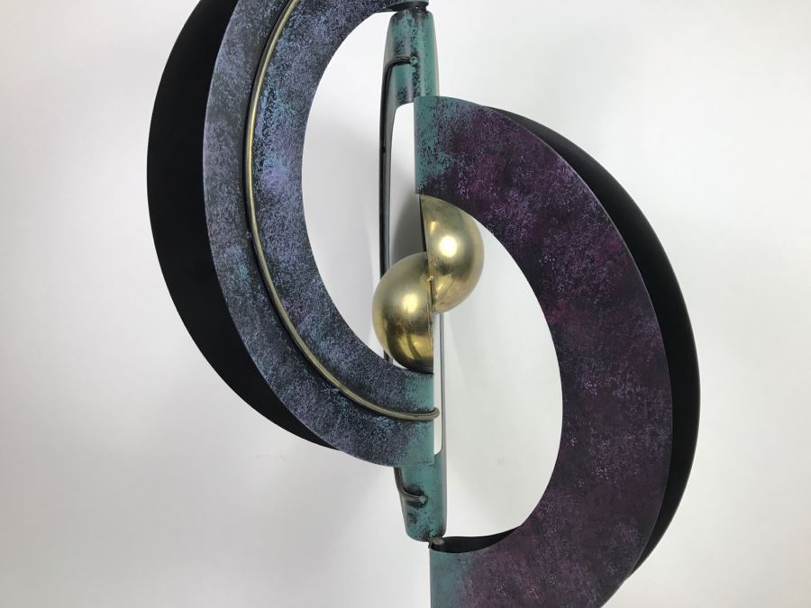 Large Metal Sculpture Signed Signature Illegible See Photos 30'H [Photo 13]