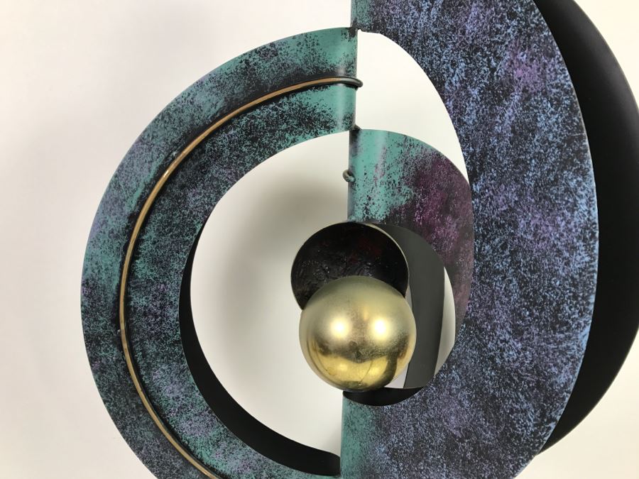 Large Metal Sculpture Signed Signature Illegible See Photos 30'H [Photo 8]