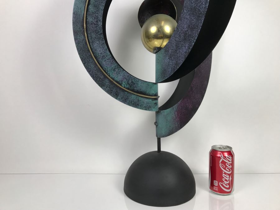 Large Metal Sculpture Signed Signature Illegible See Photos 30'H [Photo 6]
