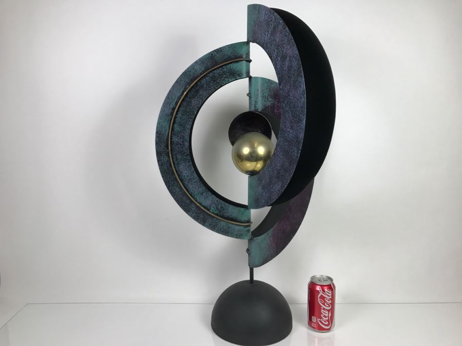 Large Metal Sculpture Signed Signature Illegible See Photos 30'H [Photo 3]