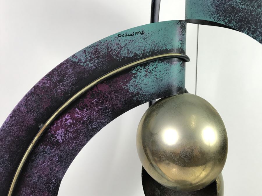 Large Metal Sculpture Signed Signature Illegible See Photos 30'H [Photo 17]