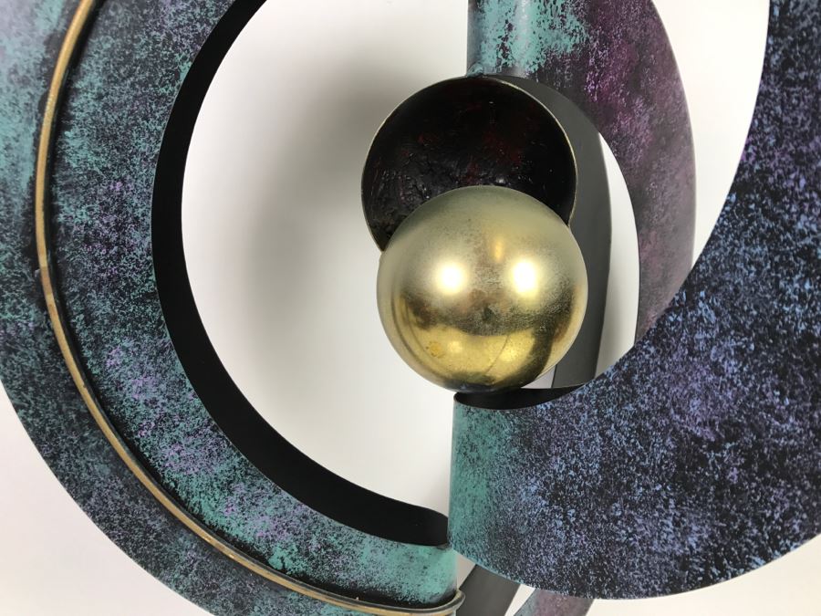 Large Metal Sculpture Signed Signature Illegible See Photos 30'H [Photo 7]