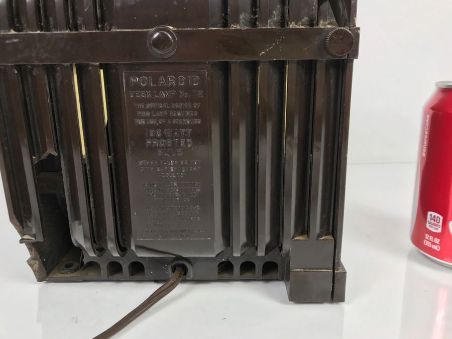 Rare Vintage Polaroid Desk Lamp No. 112 Note Condition Issues In Photos - Needs Rewiring [Photo 12]