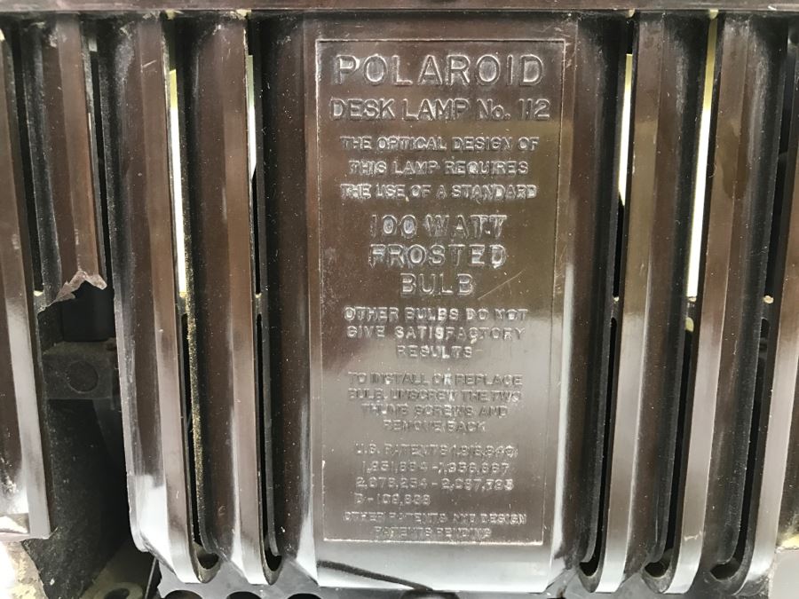 Rare Vintage Polaroid Desk Lamp No. 112 Note Condition Issues In Photos - Needs Rewiring [Photo 10]