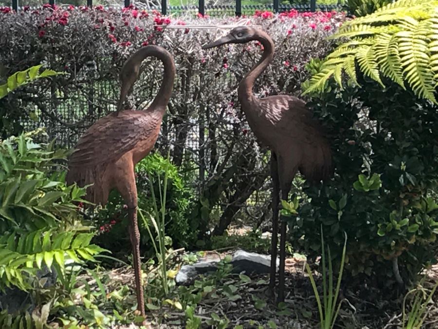 Pair Of Metal Lawn Ornament Egrets [Photo 6]