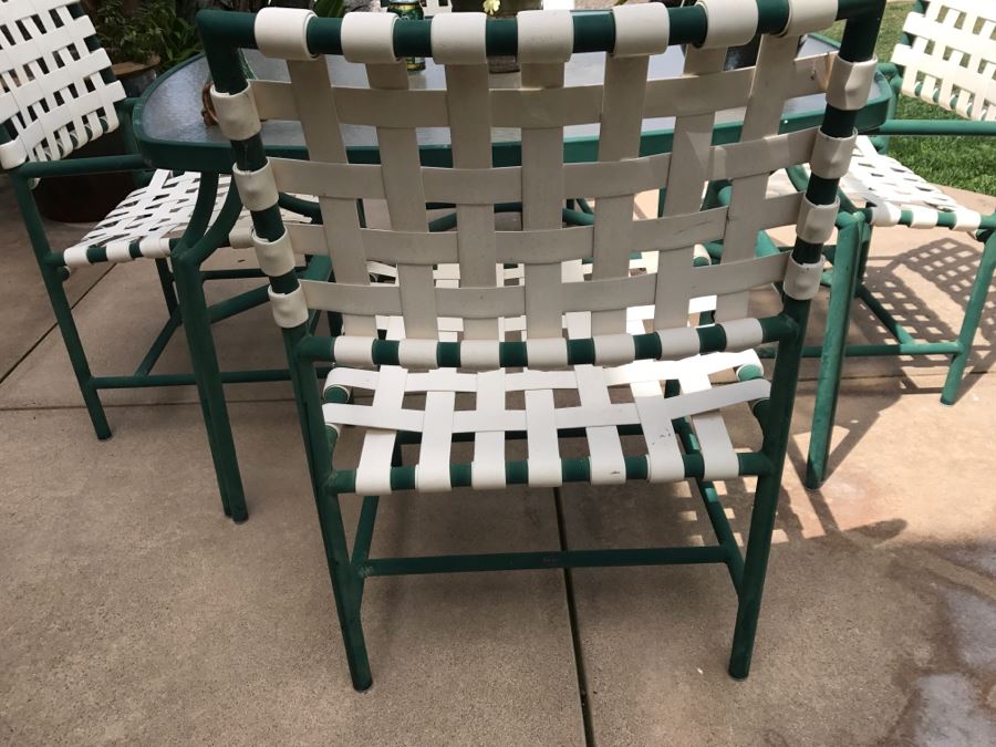 Outdoor Aluminum Table With (4) Chairs 4'W X 26'H [Photo 7]