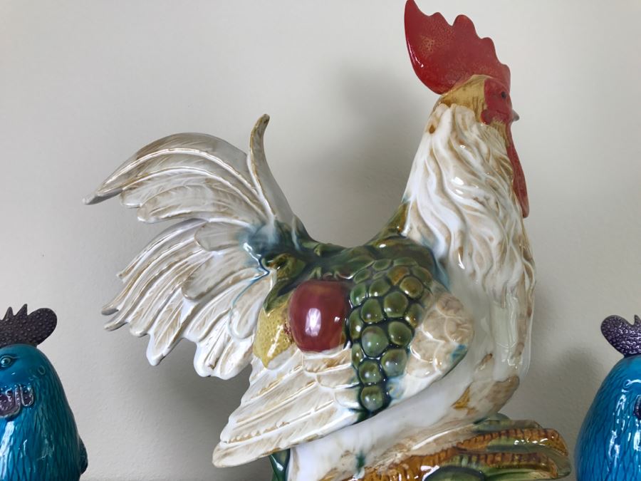 Set Of (3) Ceramic Roosters [Photo 8]