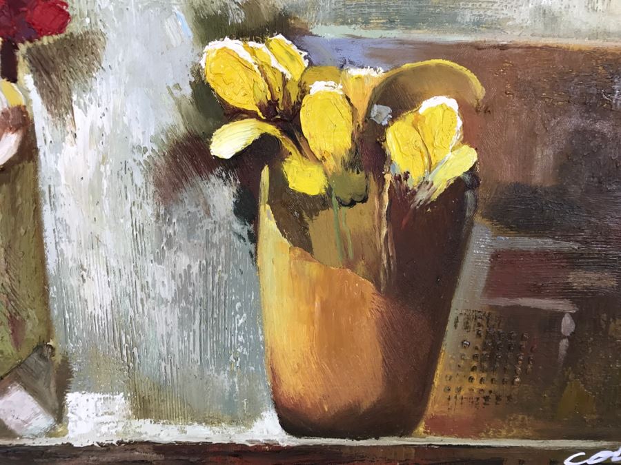 Abstract Still Life Oil Painting By Cole 42' X 30' [Photo 5]