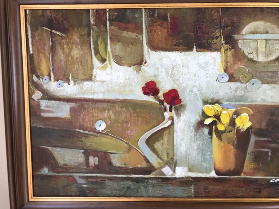 Abstract Still Life Oil Painting By Cole 42' X 30' [Photo 3]
