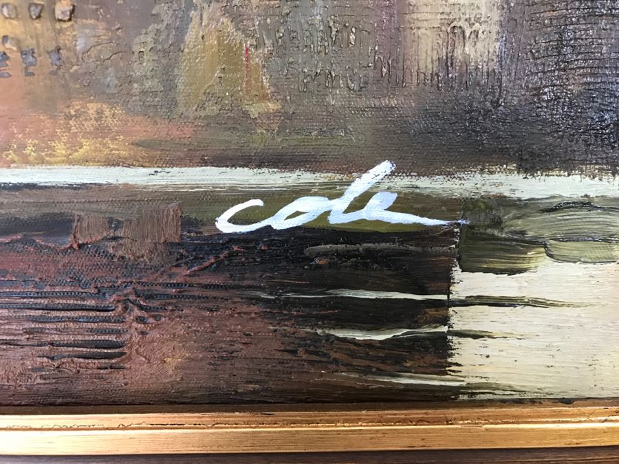 Abstract Still Life Oil Painting By Cole 42' X 30' [Photo 6]