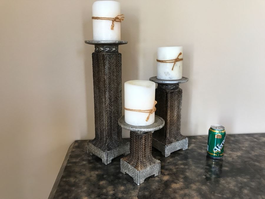 Set Of (3) Candle Holders