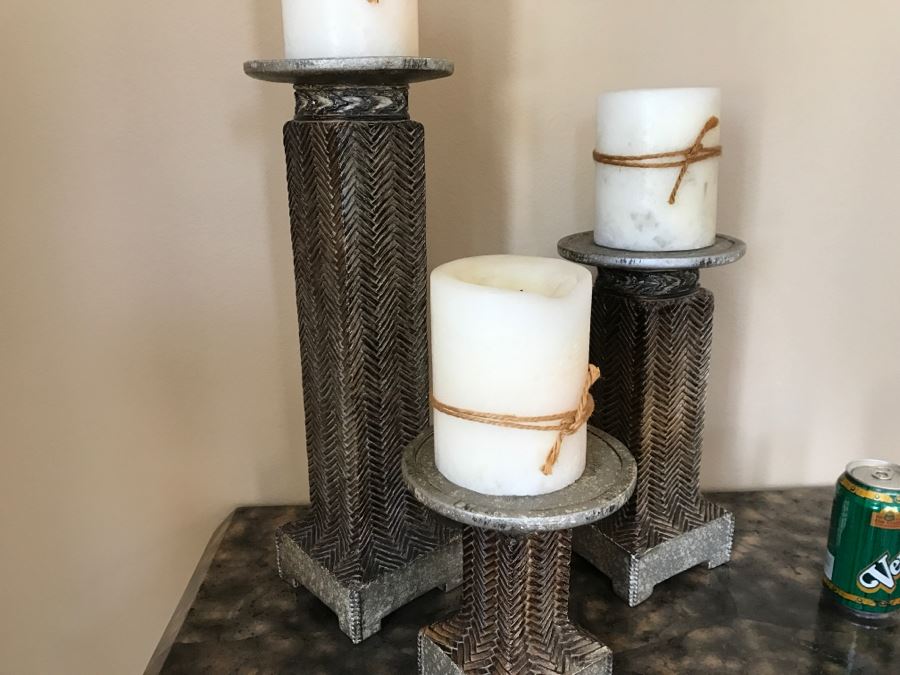 Set Of (3) Candle Holders