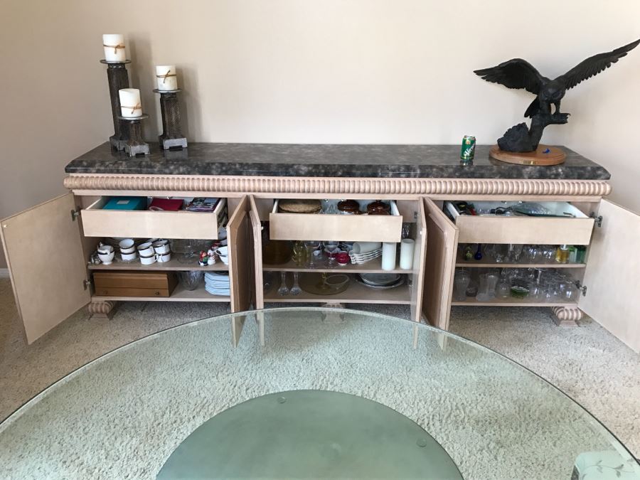 Large Designer Buffet Credenza With Lower Storage Cabinets 9'1' X 20'D X 36'H [Photo 6]