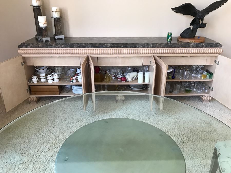 Large Designer Buffet Credenza With Lower Storage Cabinets 9'1' X 20'D X 36'H [Photo 2]
