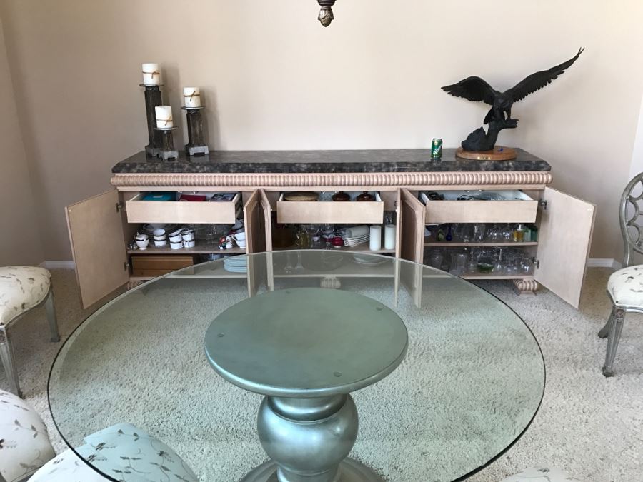 Large Designer Buffet Credenza With Lower Storage Cabinets 9'1' X 20'D X 36'H [Photo 7]