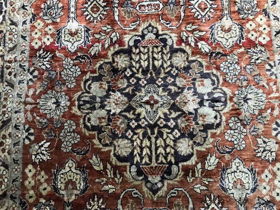 Finely Knotted Persian Silk Rug 51' X 25' [Photo 7]