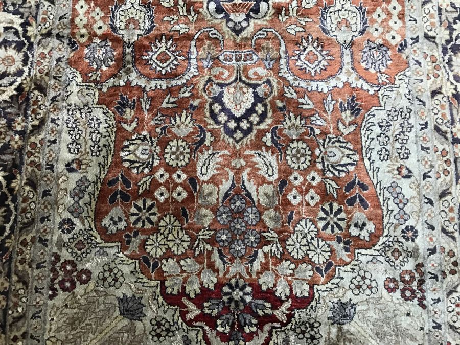 Finely Knotted Persian Silk Rug 51' X 25' [Photo 6]
