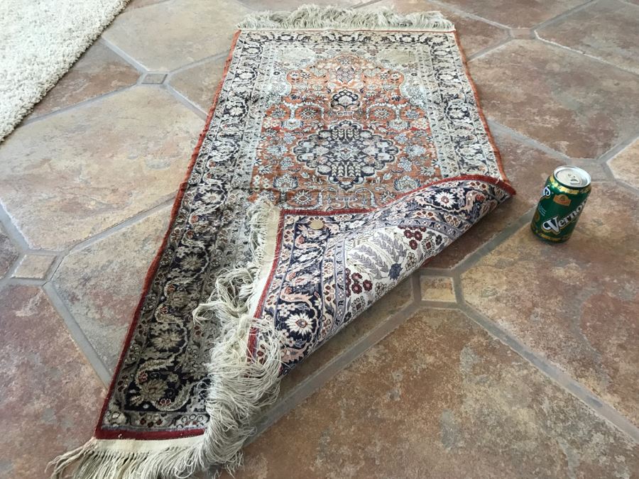 Finely Knotted Persian Silk Rug 51' X 25' [Photo 14]
