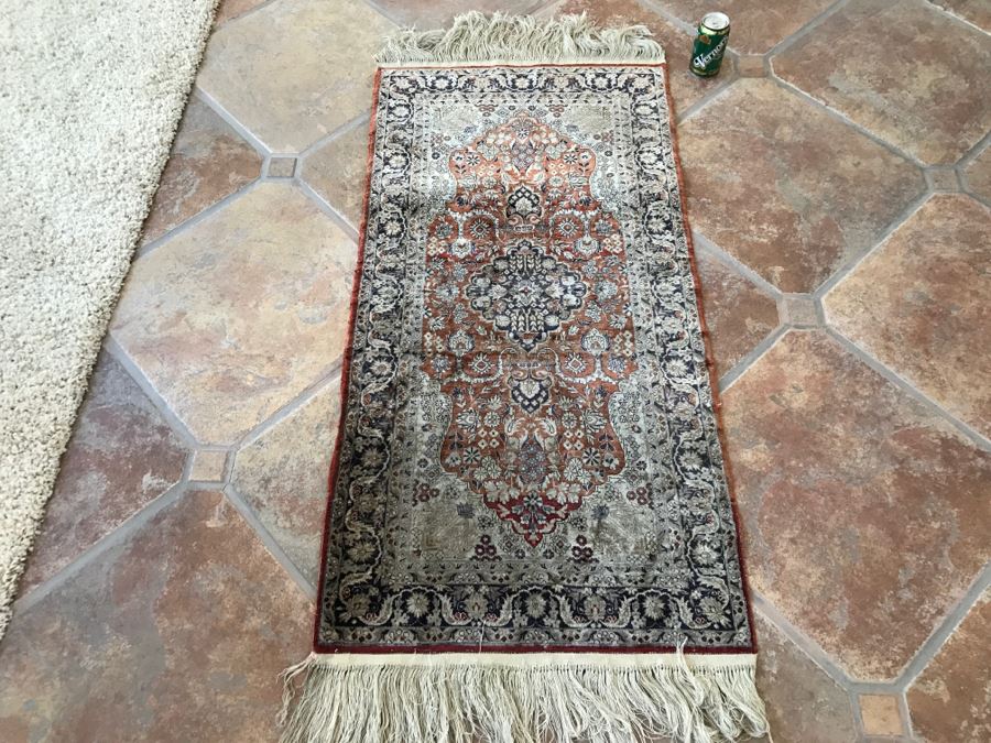 Finely Knotted Persian Silk Rug 51' X 25' [Photo 3]
