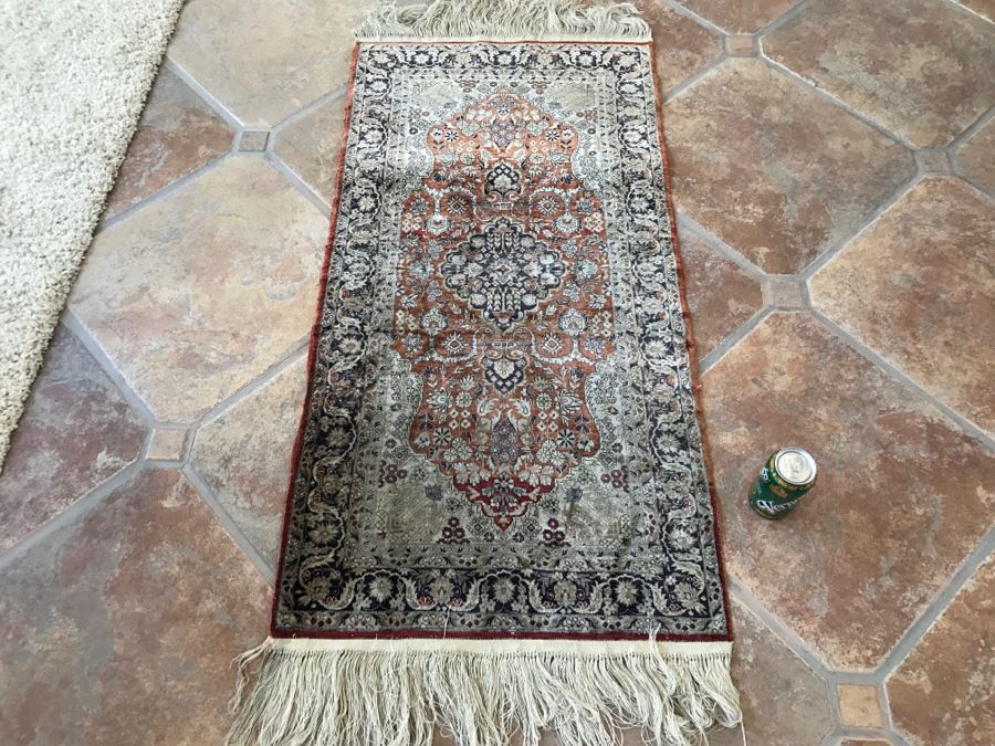 Finely Knotted Persian Silk Rug 51' X 25' [Photo 4]