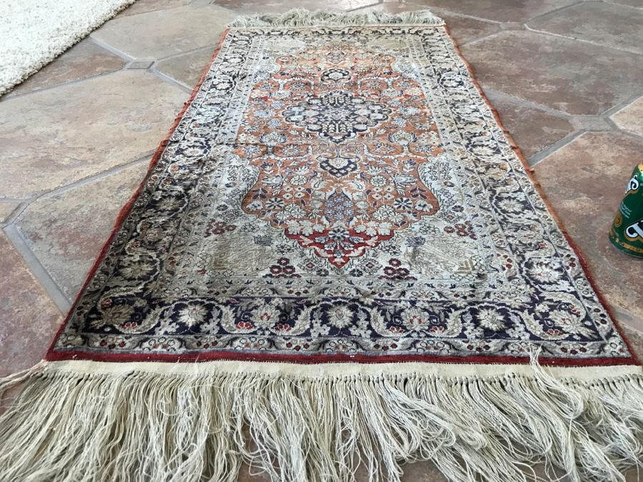 Finely Knotted Persian Silk Rug 51' X 25' [Photo 9]