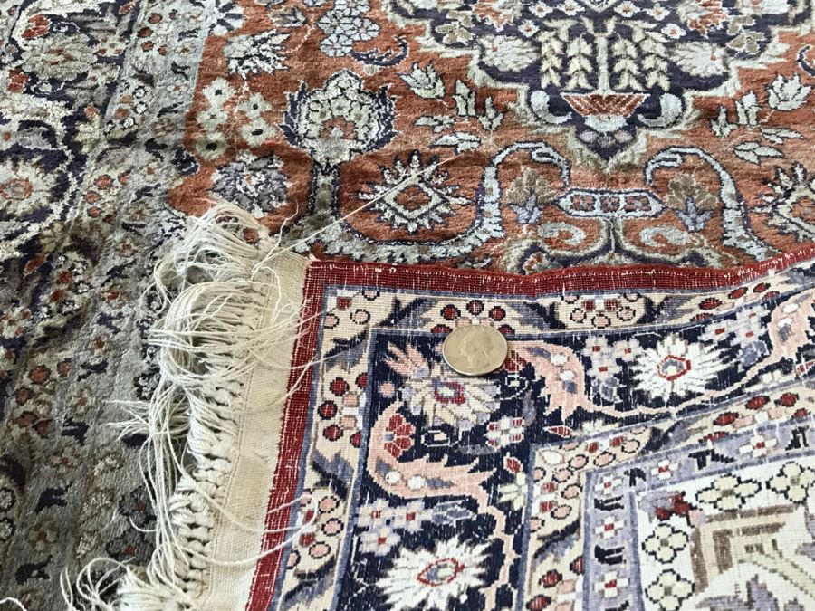 Finely Knotted Persian Silk Rug 51' X 25' [Photo 13]