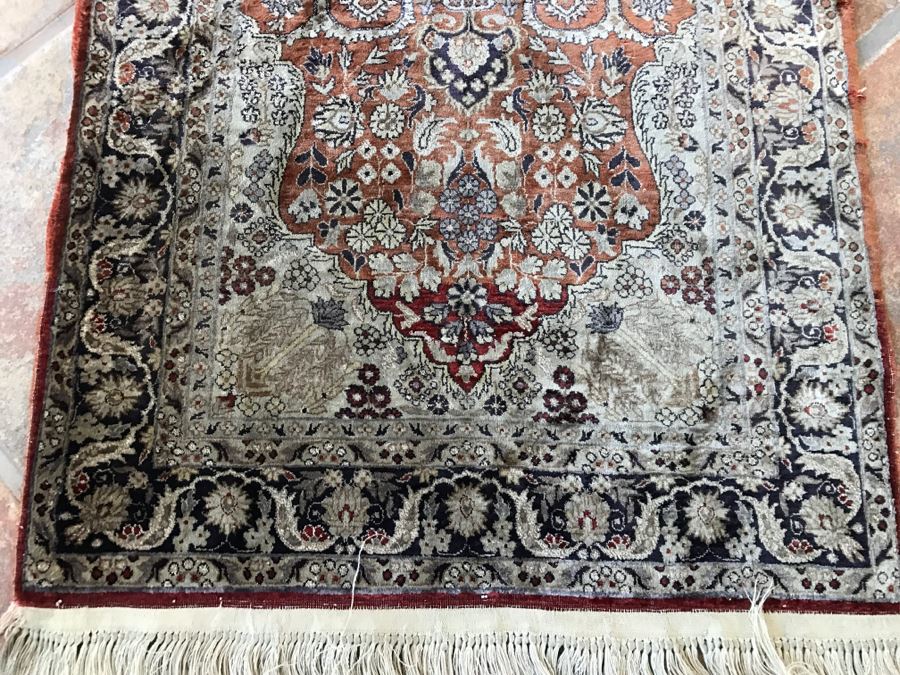 Finely Knotted Persian Silk Rug 51' X 25' [Photo 5]