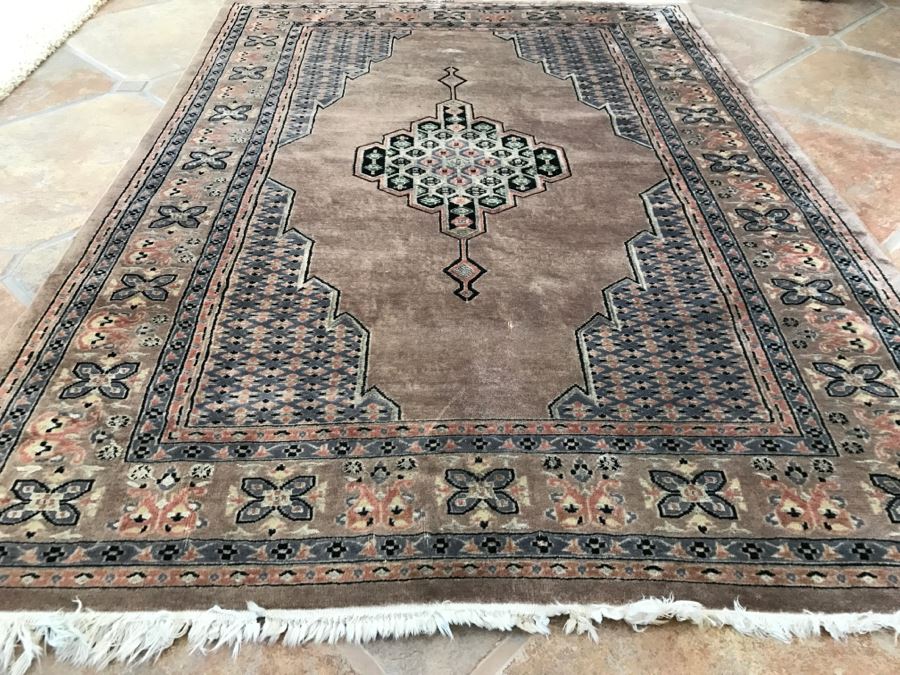 Signed Persian Hand Knotted Area Rug 6' X 49'W [Photo 11]