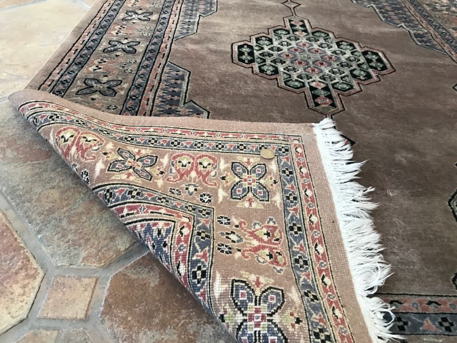 Signed Persian Hand Knotted Area Rug 6' X 49'W [Photo 13]