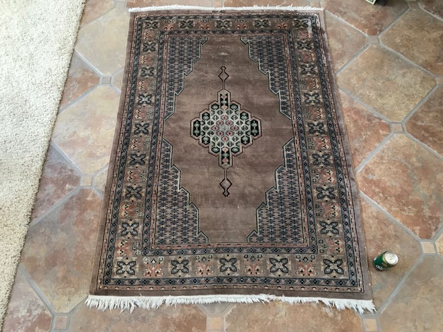 Signed Persian Hand Knotted Area Rug 6' X 49'W [Photo 4]