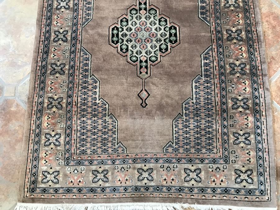 Signed Persian Hand Knotted Area Rug 6' X 49'W [Photo 6]