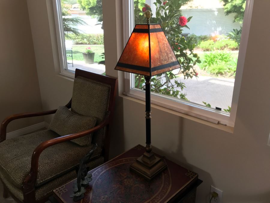 Table Lamp With Elephant Finial 33'H