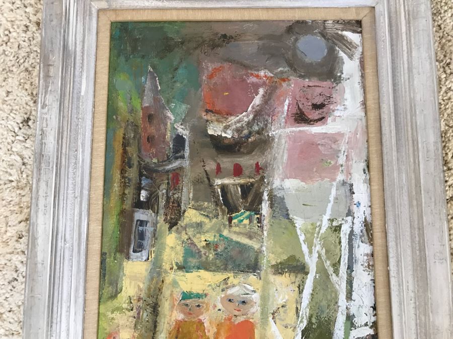 Original Modernist Mid-Century Oil Painting By Eleanor Coen (1916-2010 ...