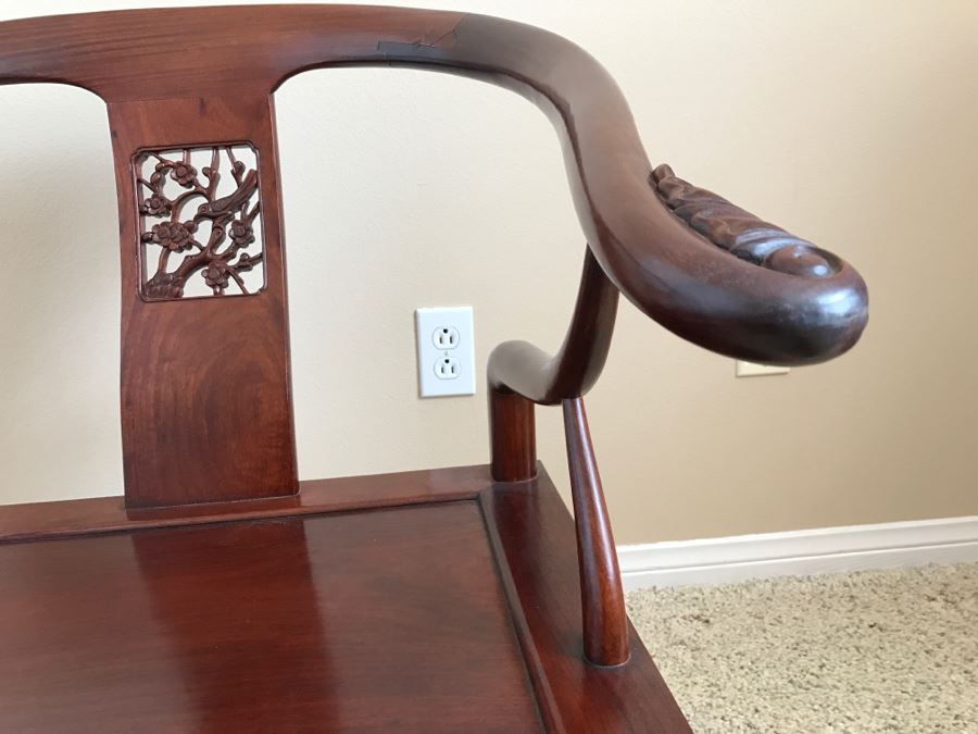 Stunning Chinese Rosewood Modernist Armchair 26'W X 26'D X 29'H [Photo 8]