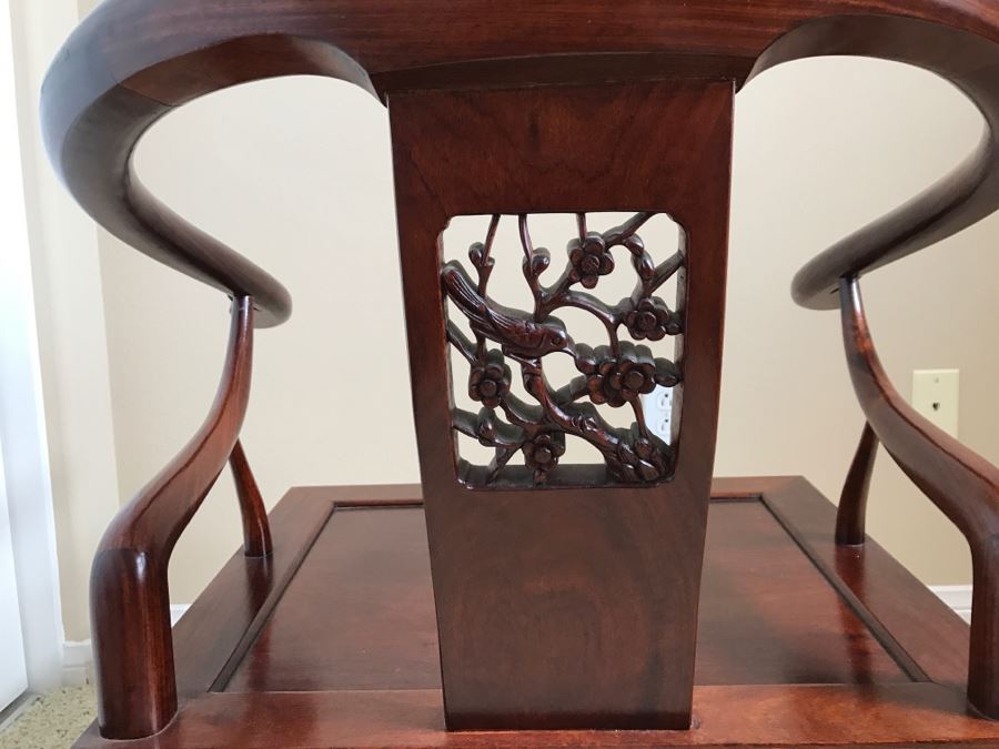 Stunning Chinese Rosewood Modernist Armchair 26'W X 26'D X 29'H [Photo 22]