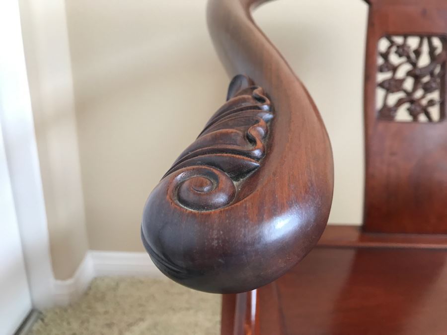 Stunning Chinese Rosewood Modernist Armchair 26'W X 26'D X 29'H [Photo 6]