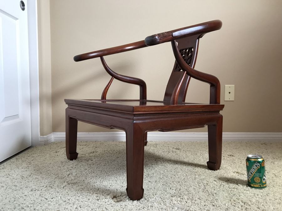Stunning Chinese Rosewood Modernist Armchair 26'W X 26'D X 29'H [Photo 16]