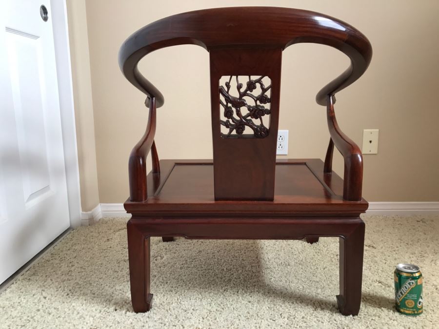 Stunning Chinese Rosewood Modernist Armchair 26'W X 26'D X 29'H [Photo 21]