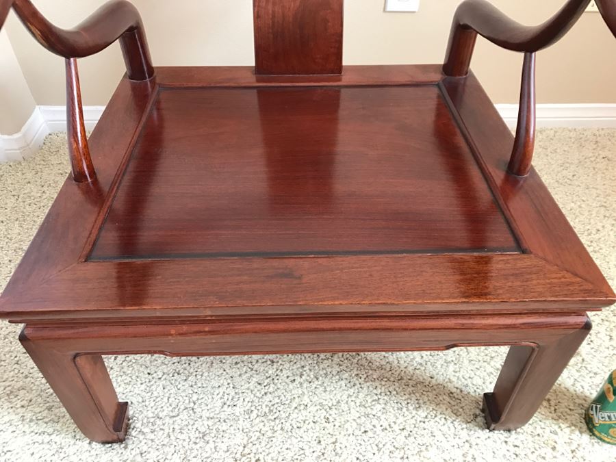 Stunning Chinese Rosewood Modernist Armchair 26'W X 26'D X 29'H [Photo 9]