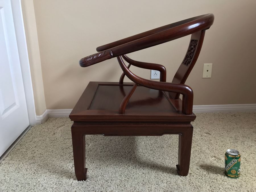 Stunning Chinese Rosewood Modernist Armchair 26'W X 26'D X 29'H [Photo 18]