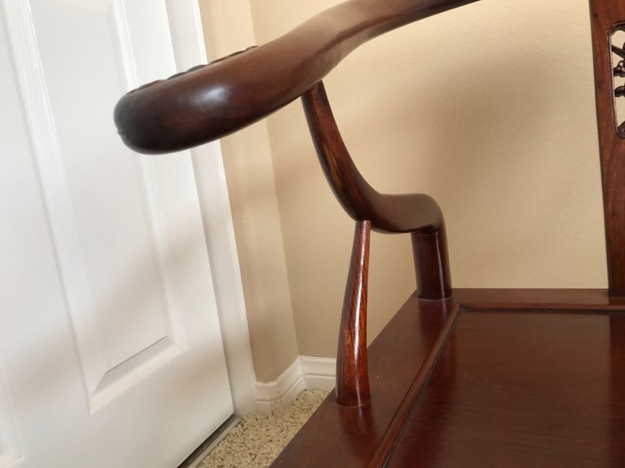 Stunning Chinese Rosewood Modernist Armchair 26'W X 26'D X 29'H [Photo 7]