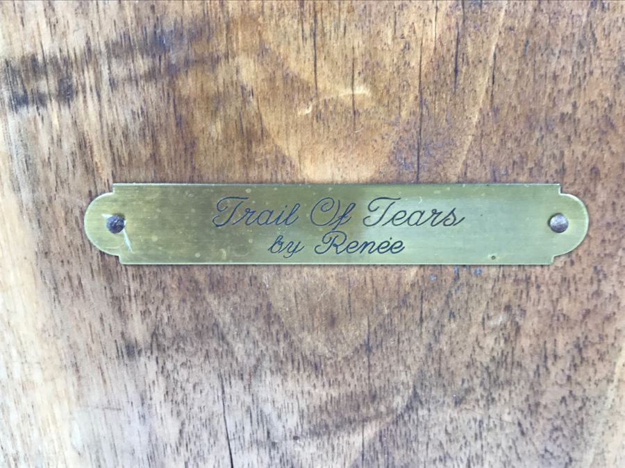 Limited Edition Bronze Bust Titled 'Trail Of Tears' Depicting Native American Woman Crying By Artist Renée 1 Of 20 Vintage 1985 [Photo 23]