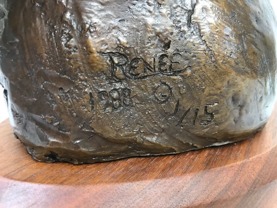 1988 Limited Edition Bronze Titled 'TAW-NEE' By Artist Renée 1 Of 15 15'W X 12'D X 23'H [Photo 15]